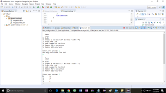File IntegerList.java contains a Java class representing a list of integers Solution