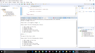 Array Sorting, Traversal and Exception Handling Solved