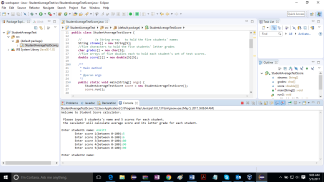 StudentAverageTestScore Solved