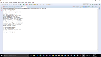 Solved: appointment book