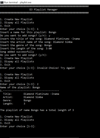 DJ Playlist Manager -C++ Solved