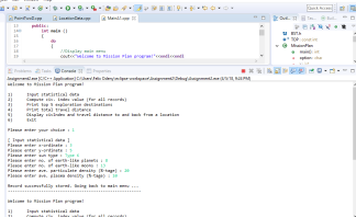 Assignment 1 Mission Plan program Solved