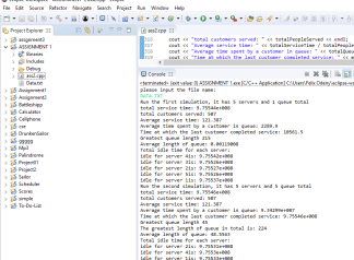 CSCI203/CSCI803  ASSIGNMENT 1  Shop Service Simulator Solution