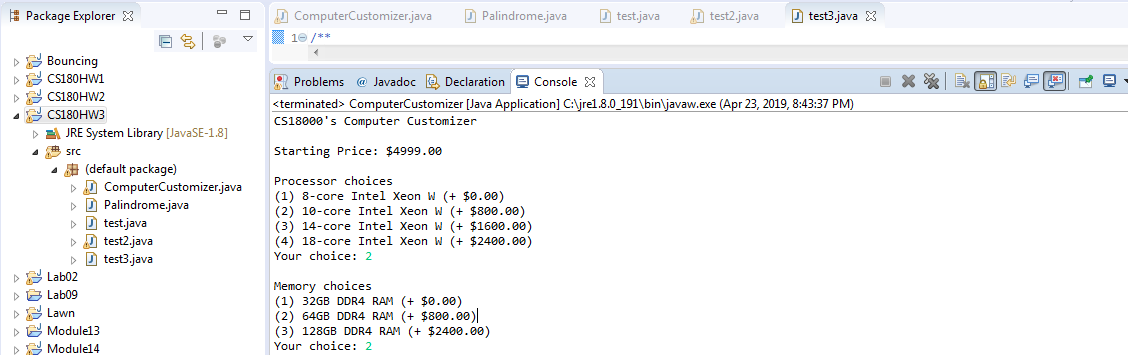 Homework 03: Selection Solution