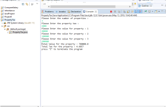 Program to calculate property tax Solution