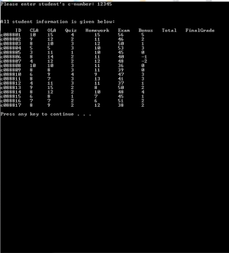 CSCI3110 Lab1: Structure and Array Solution
