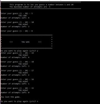 LAB 4 - Guessing Game Solved