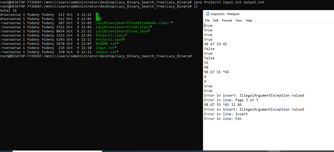 CE3345 Project 3 Binary Search Trees with Lazy Deletion Solved