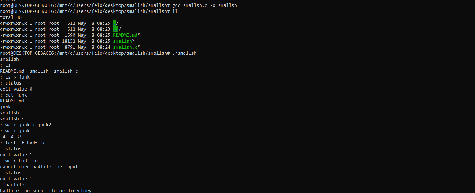 CS344 Operating Systems Smallsh Solved