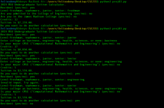 CSE231 Computer Project #3 Solved