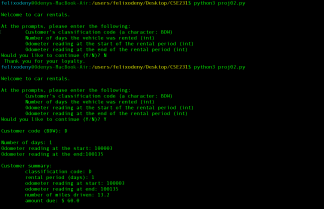 CSE 231 Project #2 Solved