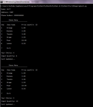SOLVED:  Project Shopping Cart Program