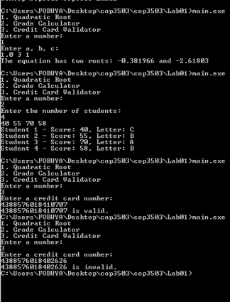 COP3503 Lab 1 – Introduction to C++ Solved
