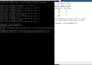 CMSC 140 Programming Project 4: Days Out Solved